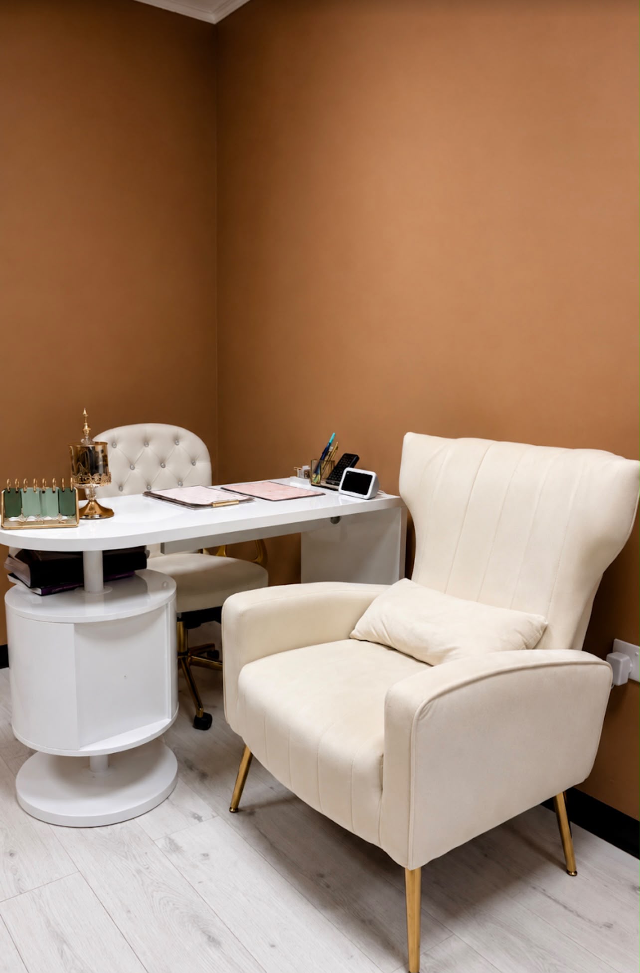Consultation desk and armchair